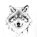 vicious wolf tattoo design idea