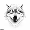 vicious wolf tattoo design idea