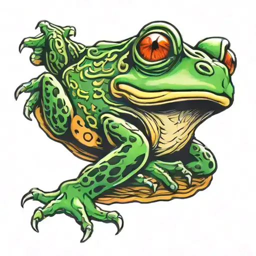 bullfrog tattoo design idea