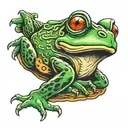 bullfrog tattoo design idea
