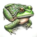 bullfrog tattoo design idea