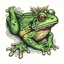 bullfrog tattoo design idea