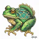 bullfrog tattoo design idea