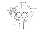 heartbeat and semicolon tattoo design idea