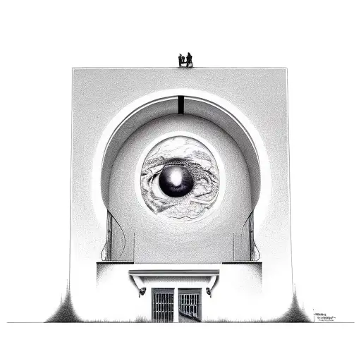 stair and door from truman show tattoo design idea