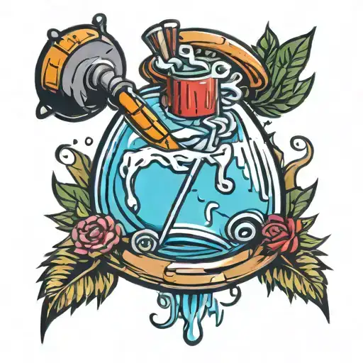 alcohol tattoo design idea