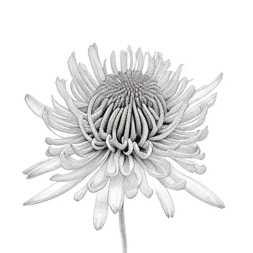 Chrysanthemum tattoo design idea