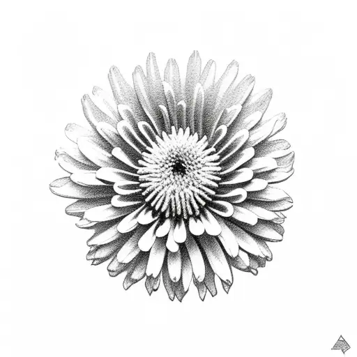 Chrysanthemum tattoo design idea