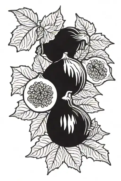 fig branch with figs on it tattoo design idea