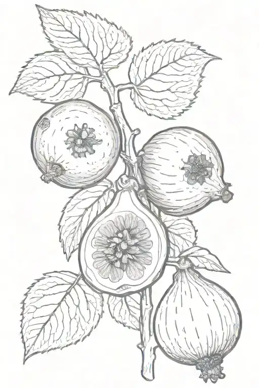 fig brrank with figs on it tattoo design idea