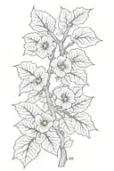 fig branch tattoo design idea