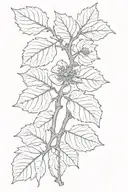 fig branch tattoo design idea