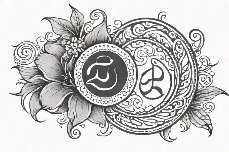 "breathe and be fearless" in script with the Koru symbol and Vishuddha in sanskrit tattoo design idea