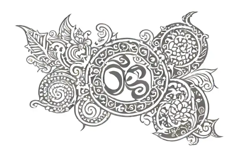 "breathe and be fearless"  with the a Koru and Vishuddha in sanskrit tattoo design idea