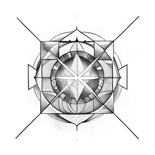 aries, aquarius, libra and scorpio combination tattoo design idea