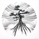 Pine Tree tattoo design idea