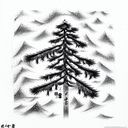 Pine Tree tattoo design idea