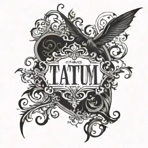 Kids names with Tatum tattoo design idea