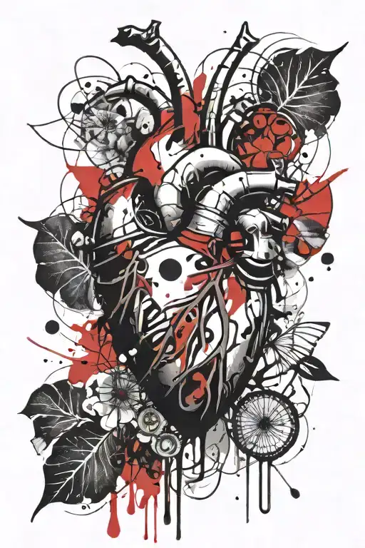 Healing heart tattoo design idea