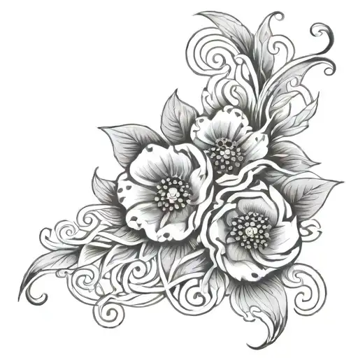 Celtic mother and daughter knot tattoo with poppy's tattoo design idea