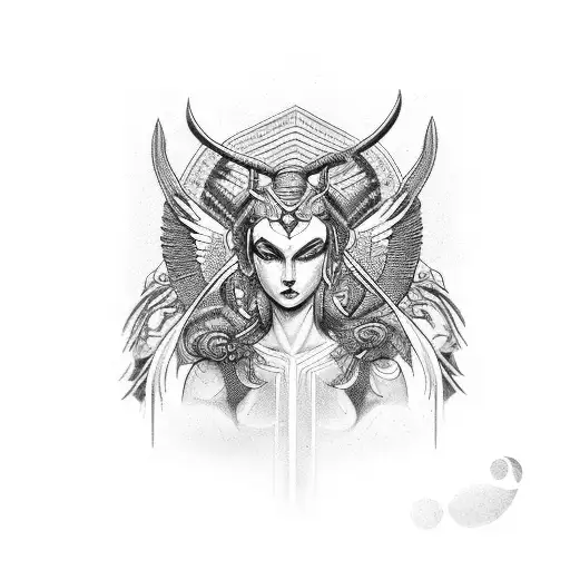 Artemis godess tattoo design idea