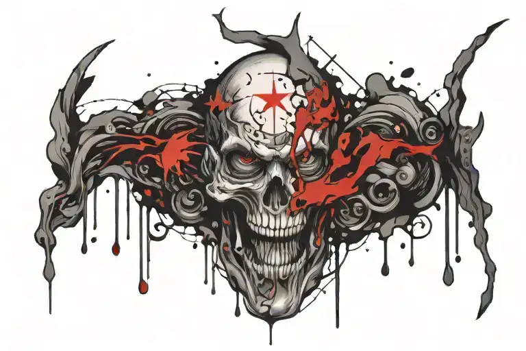 The overall concept of the tattoo is to symbolize the idea of external perfection concealing internal flaws. The chosen  tattoo design idea