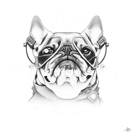 A software engineer coding while surrounded by partying dogs tattoo design idea