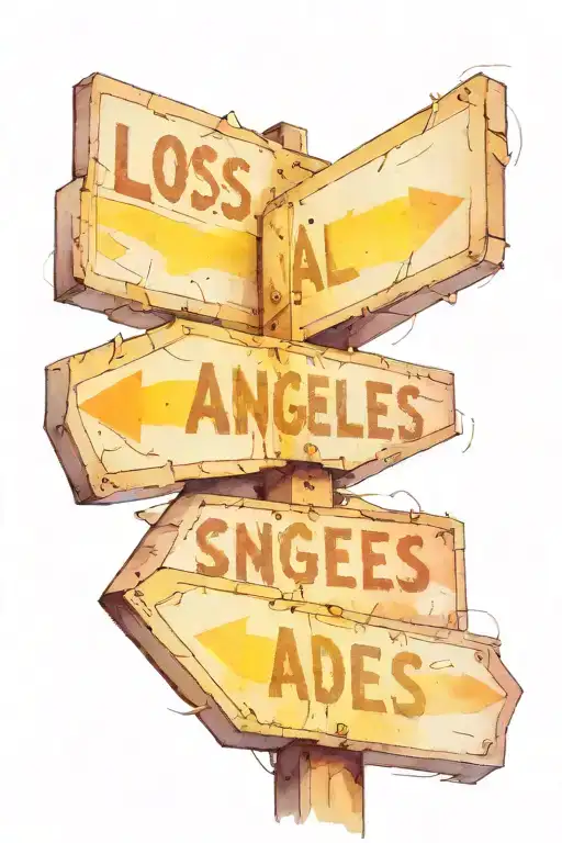 los Angeles street sign tattoo design idea