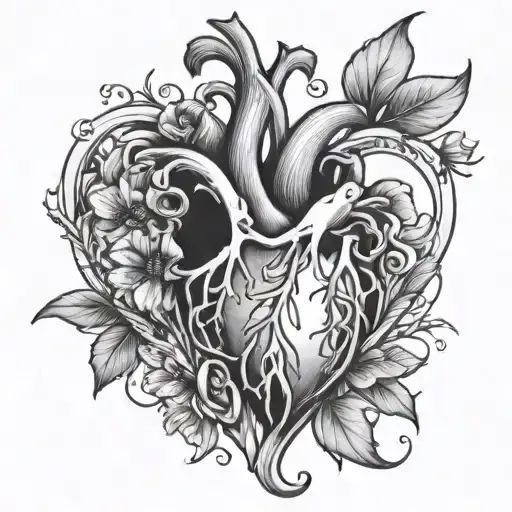 heart which always fell short of love tattoo design idea