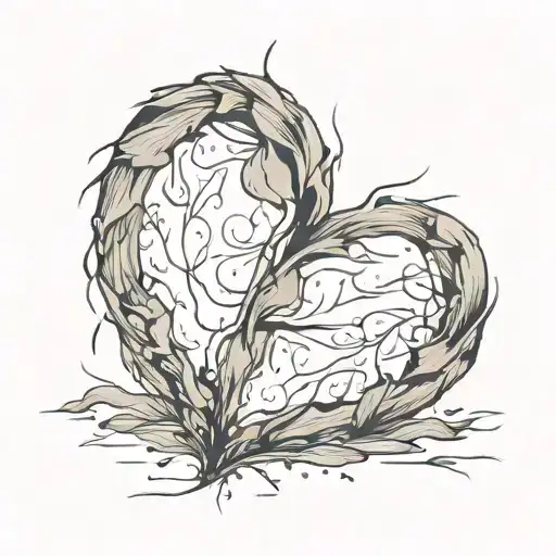 heart which always fell short of love tattoo design idea