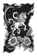 leo and virgo zodiac sign tattoo design idea
