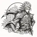 raiden shogun genshin impact tattoo design idea