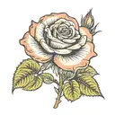 A rose that names Rosa because of the stem tattoo design idea