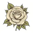 A rose that names Rosa because of the stem tattoo design idea