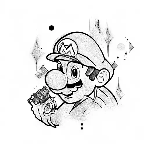 mario tattoo design idea