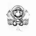 mario tattoo design idea