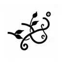 flower and vines that forms a regression to the mean graph tattoo design idea