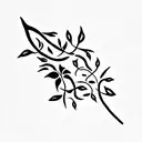 flower and vines that forms a regression to the mean graph tattoo design idea