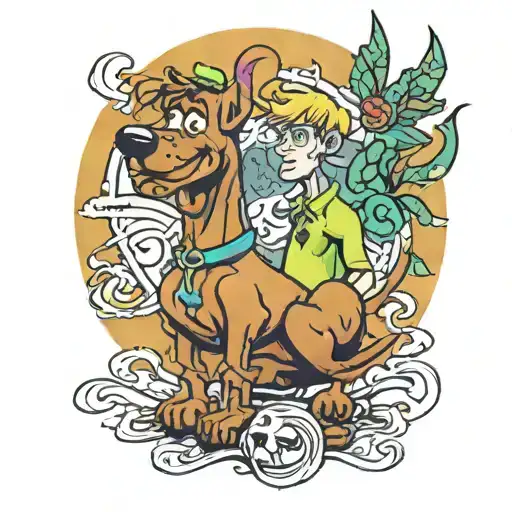 scooby doo and shaggy tattoo design idea