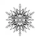 Snowflake tattoo design idea