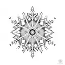 Snowflake tattoo design idea