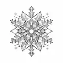 Snowflake tattoo design idea