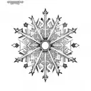 Snowflake tattoo design idea