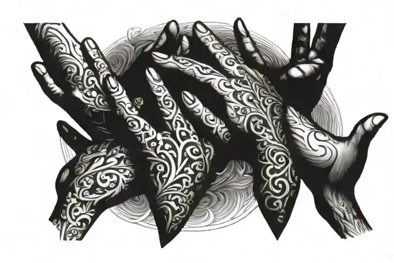 hands prying open my life tattoo design idea