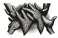 hands prying open my life tattoo design idea