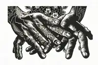 hands prying open my life tattoo design idea
