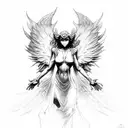 angel/ demon tattoo design idea