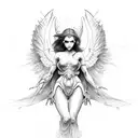 angel/ demon tattoo design idea