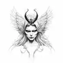 angel/ demon tattoo design idea