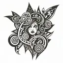 goth girl tattoo design idea